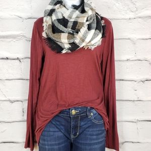 Maurices 24/7 Long Sleeve Tee Red Size M